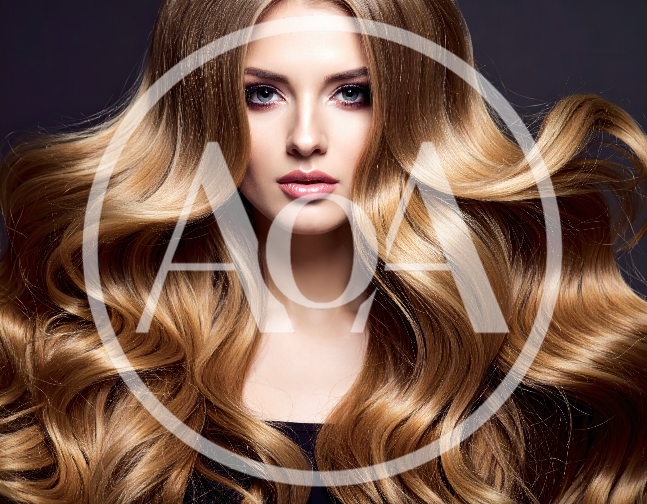 Portrait Of A Beautiful Woman With Long Wavy Blonde Hair