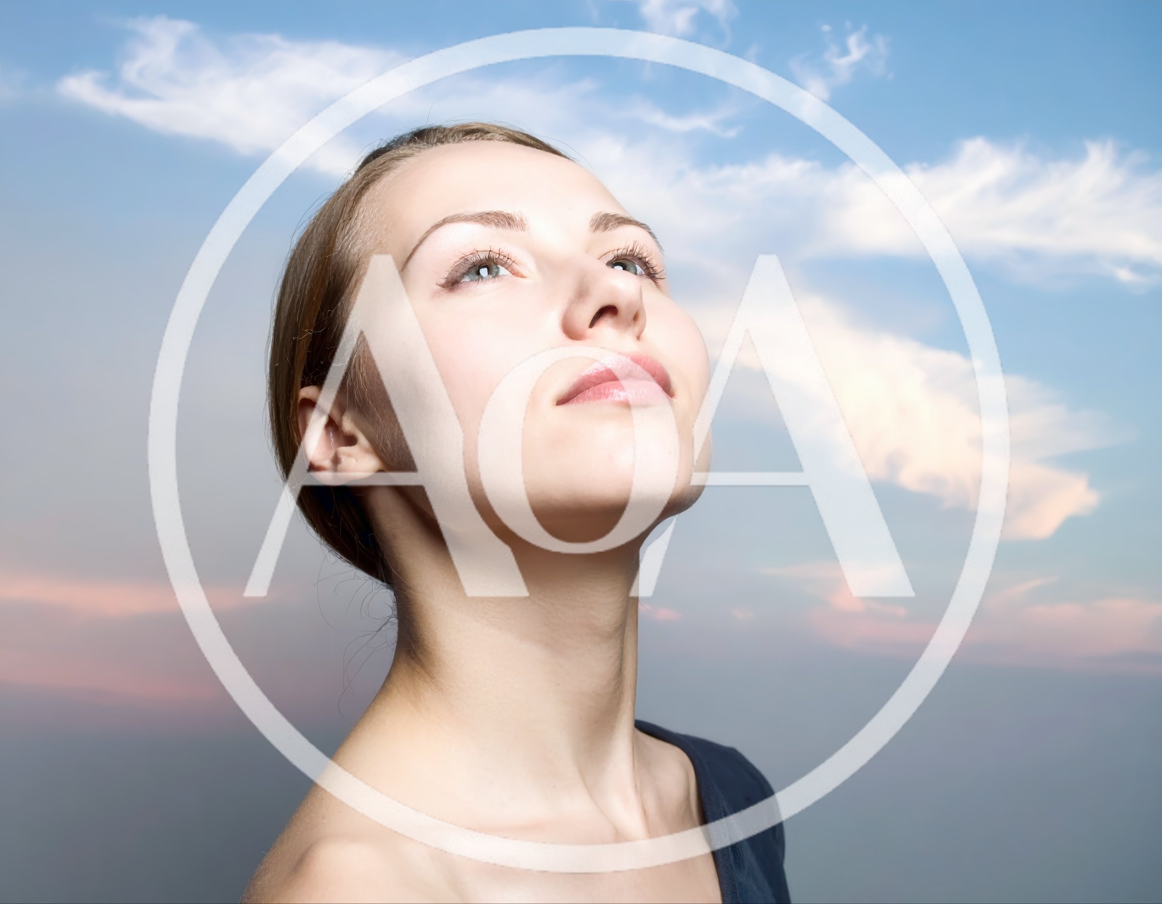 Young Woman Looking Up At The Sky