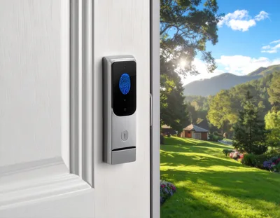 Modern Smart Door Lock With Fingerprint Scanner
