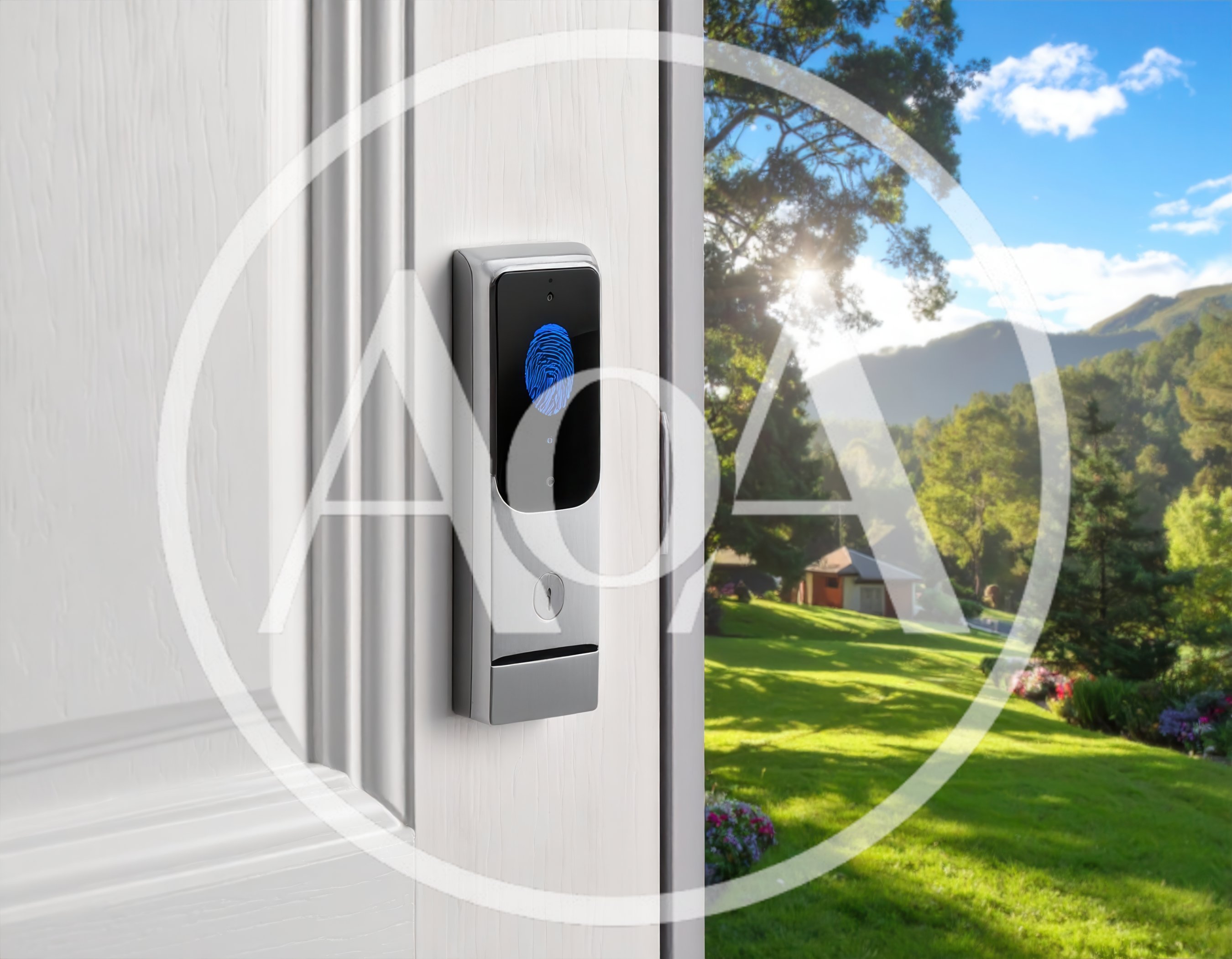 Modern Smart Door Lock With Fingerprint Scanner