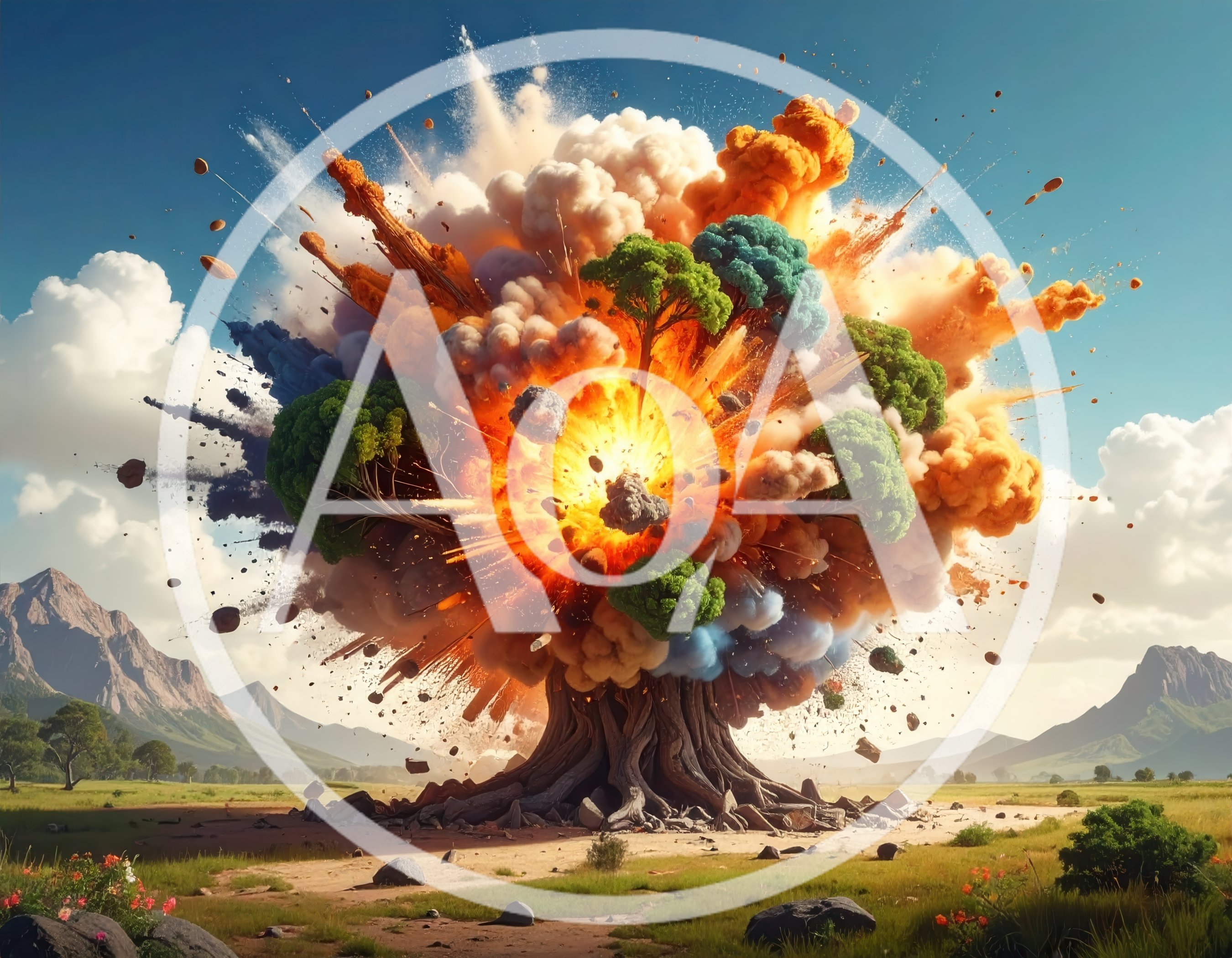 Surreal Explosion Of A Giant Ancient Tree