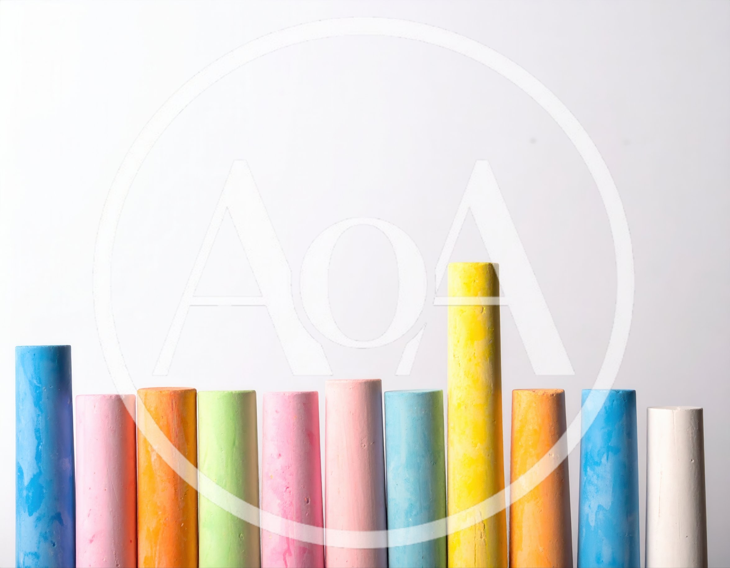 Colorful Chalk Sticks Standing In A Row