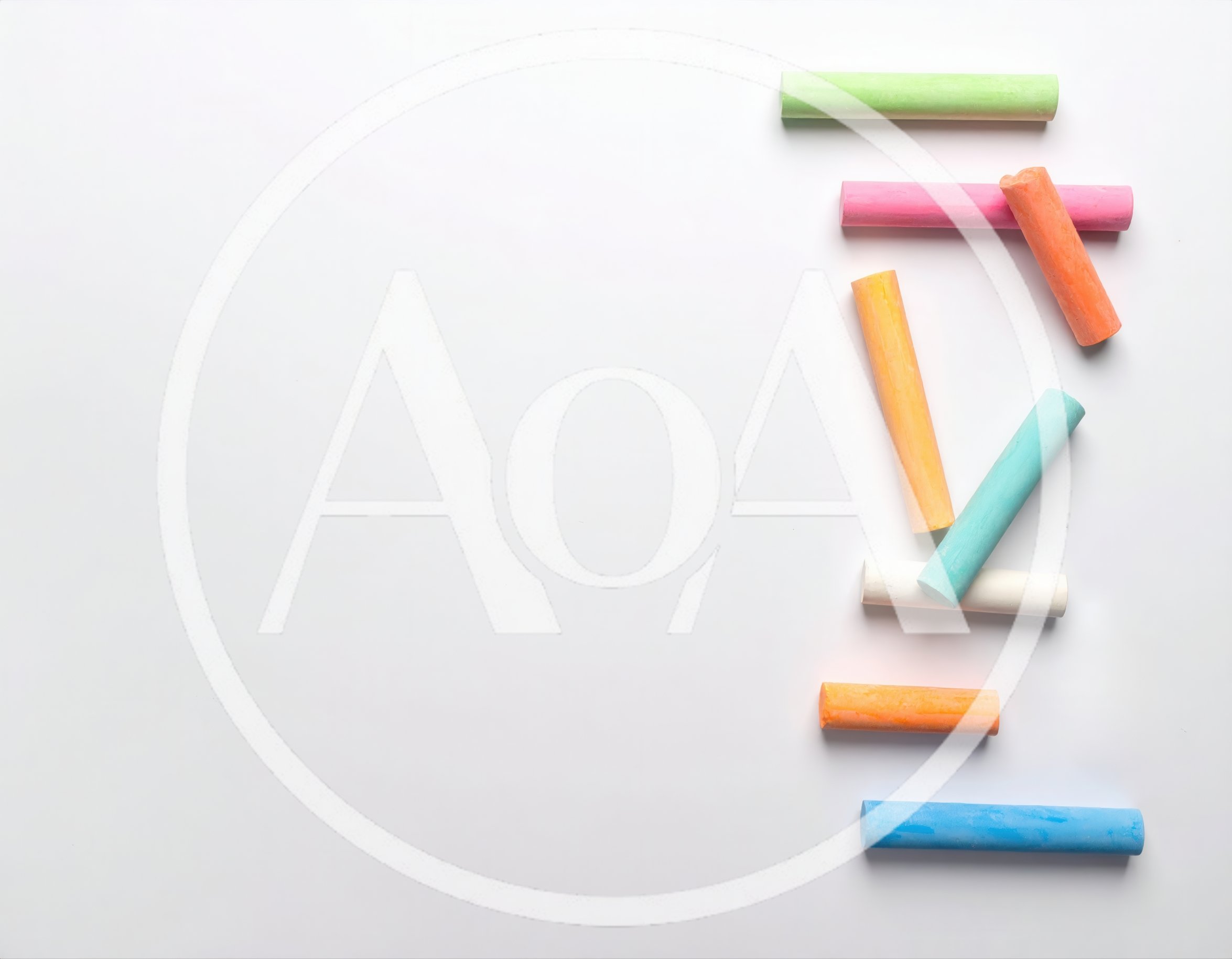 Colorful Sidewalk Chalk Sticks Arranged On White Background
