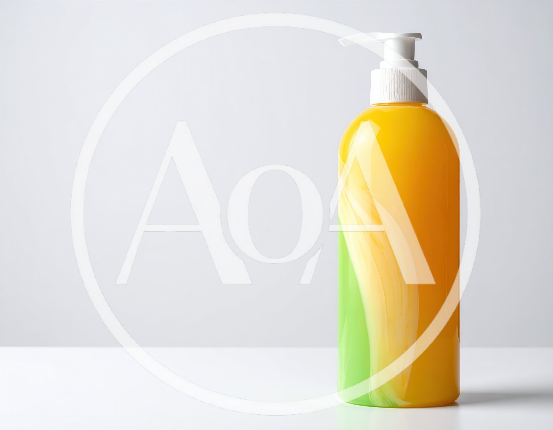 Yellow And Green Liquid Soap Dispenser Bottle