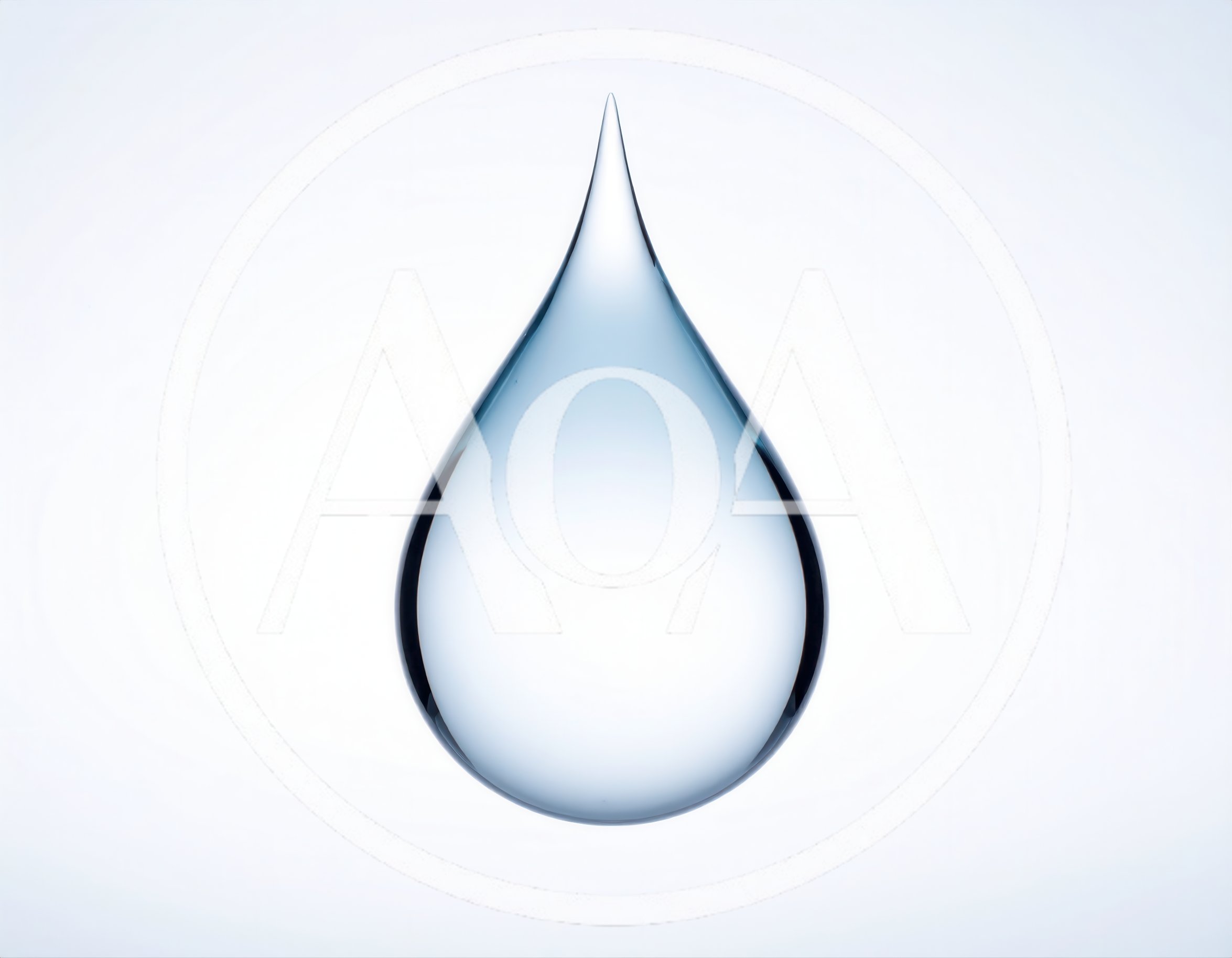 Single Clear Water Drop Isolated On White Background