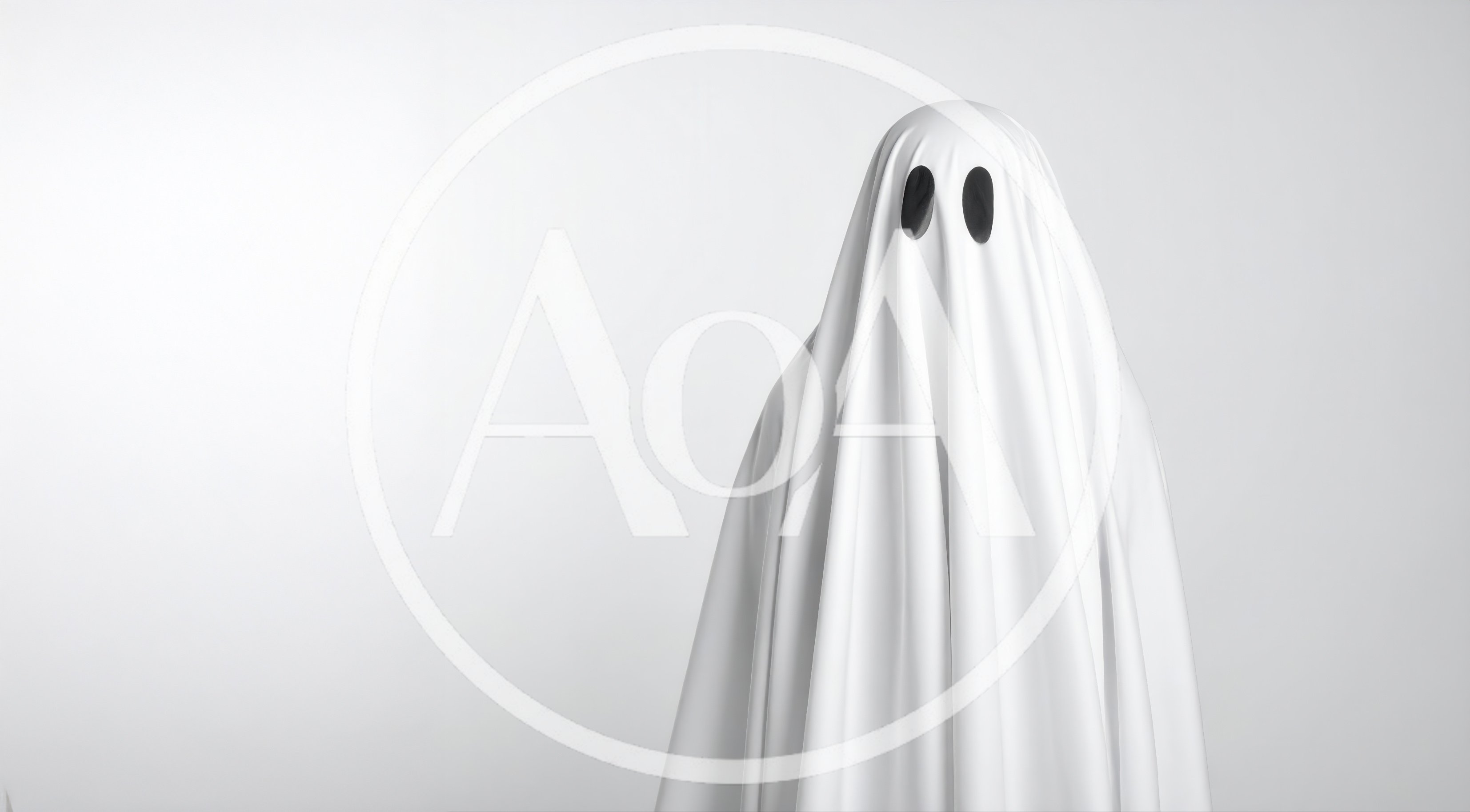 Person Dressed As A Classic White Sheet Ghost