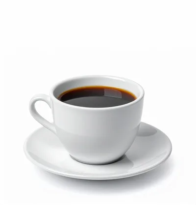 White Ceramic Coffee Cup With Black Coffee