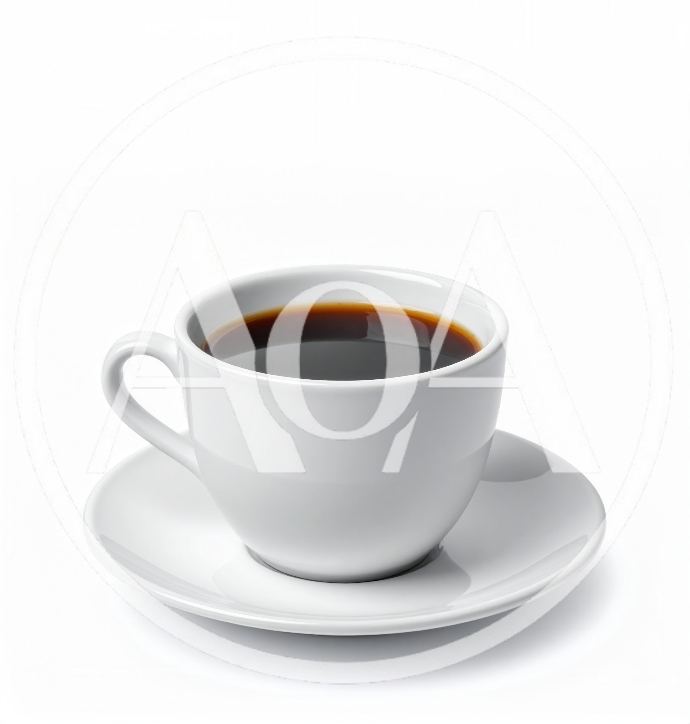 White Ceramic Coffee Cup With Black Coffee
