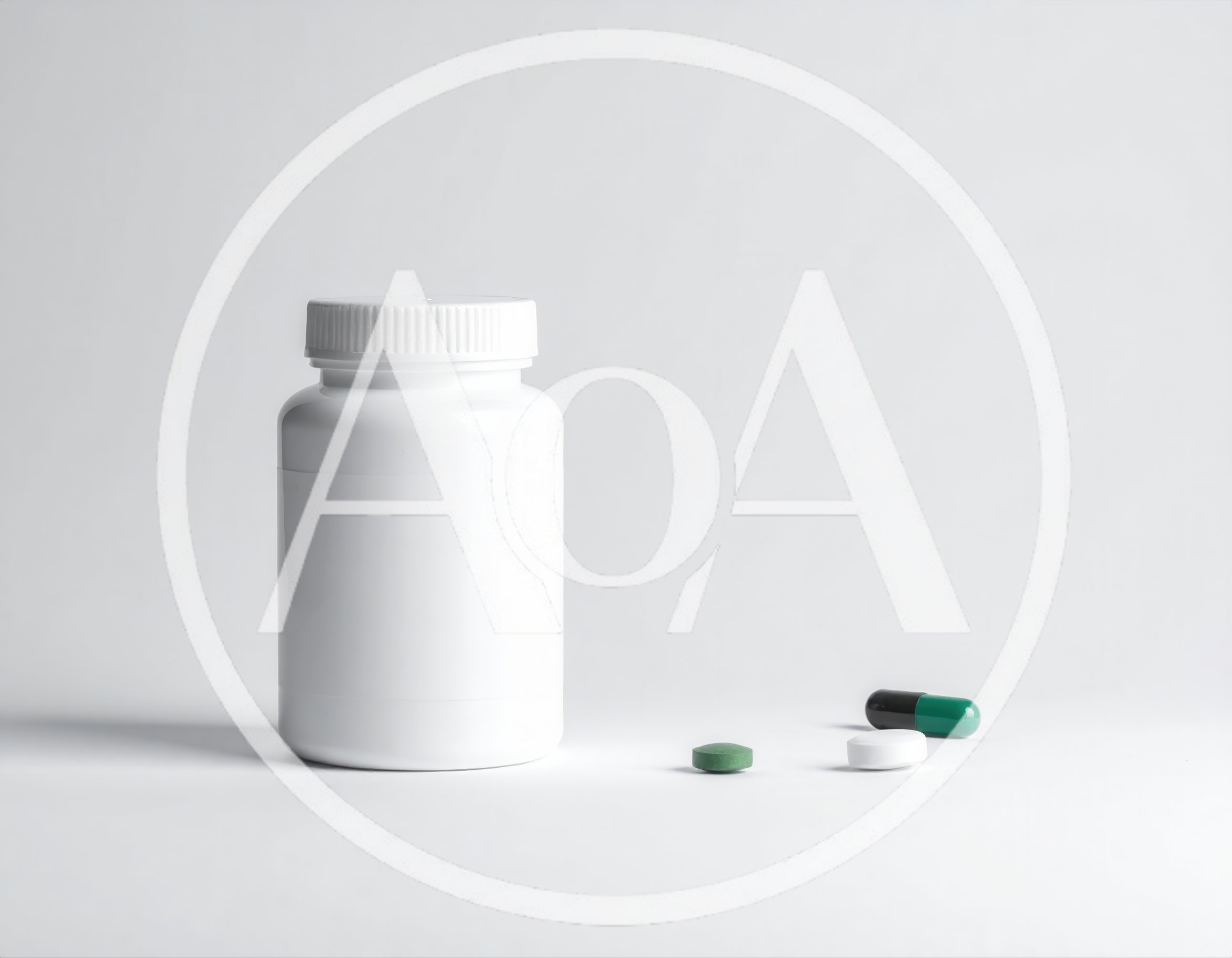 White Pill Bottle With Assorted Medication