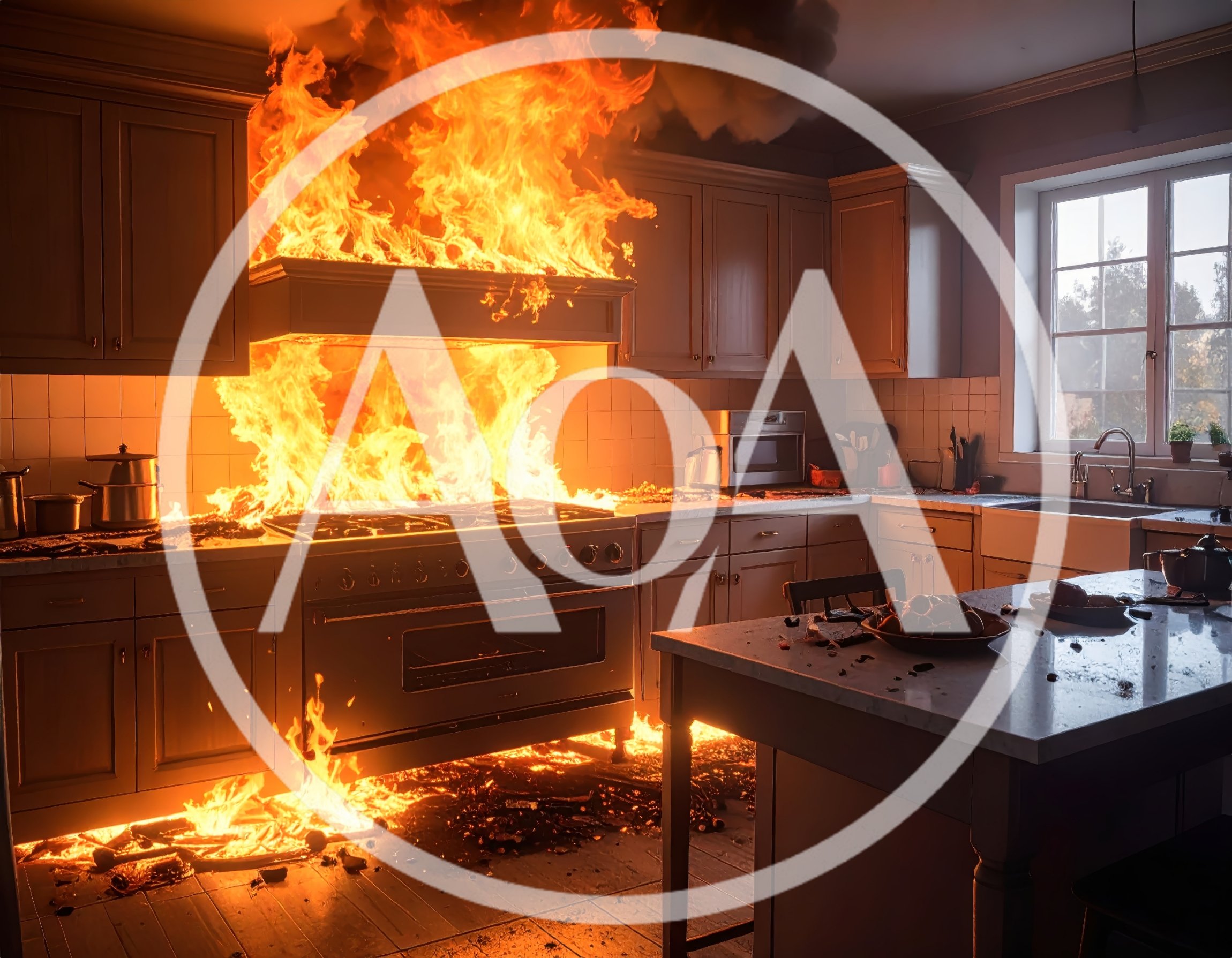 Kitchen Stove Engulfed In Intense Fire