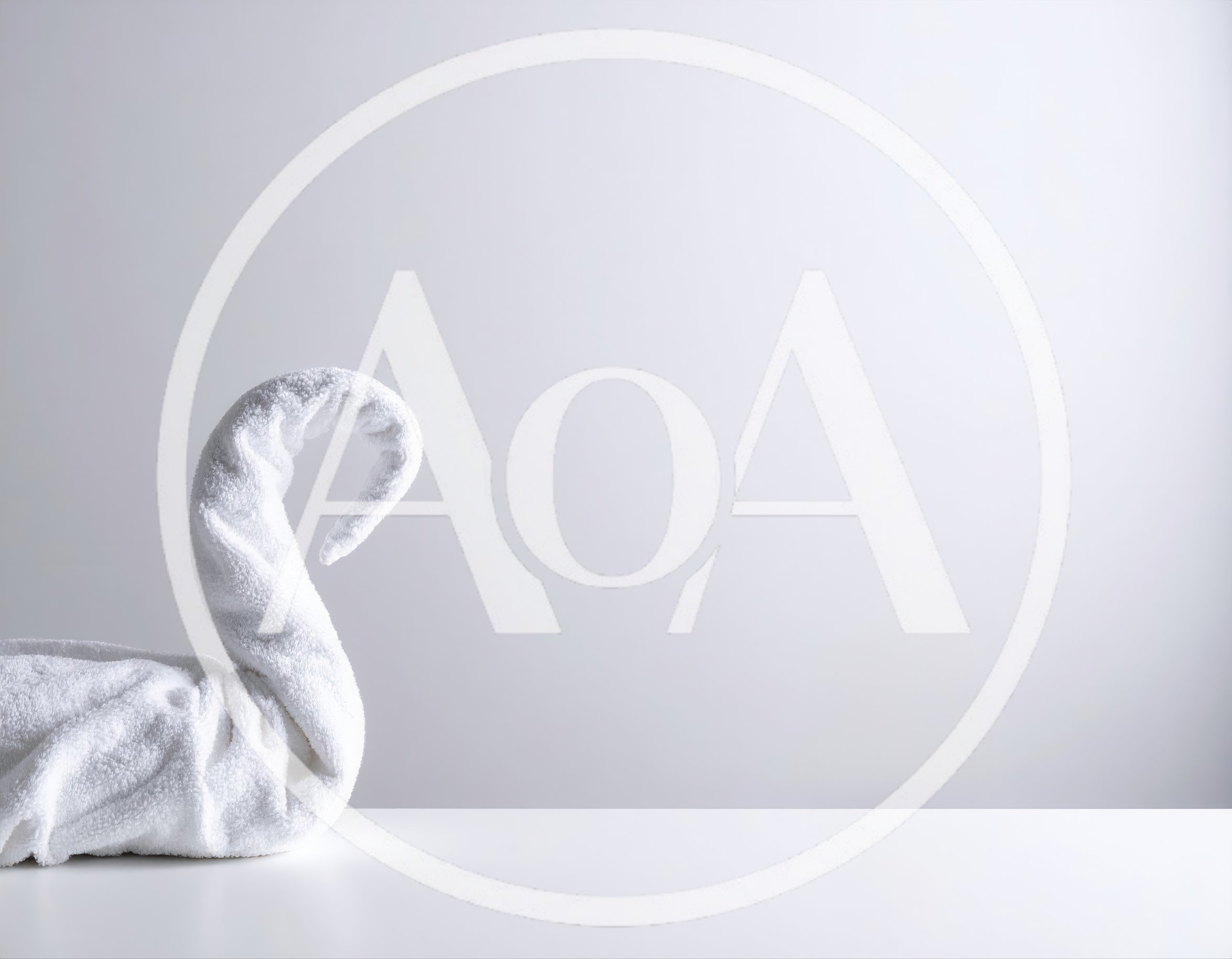 White Towel Swan Folded On A Table