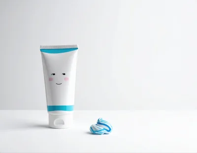 Cute Toothpaste Tube With Swirled Paste