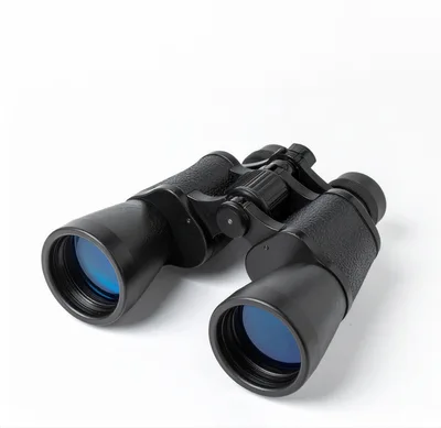 Black Binoculars Isolated On White Background