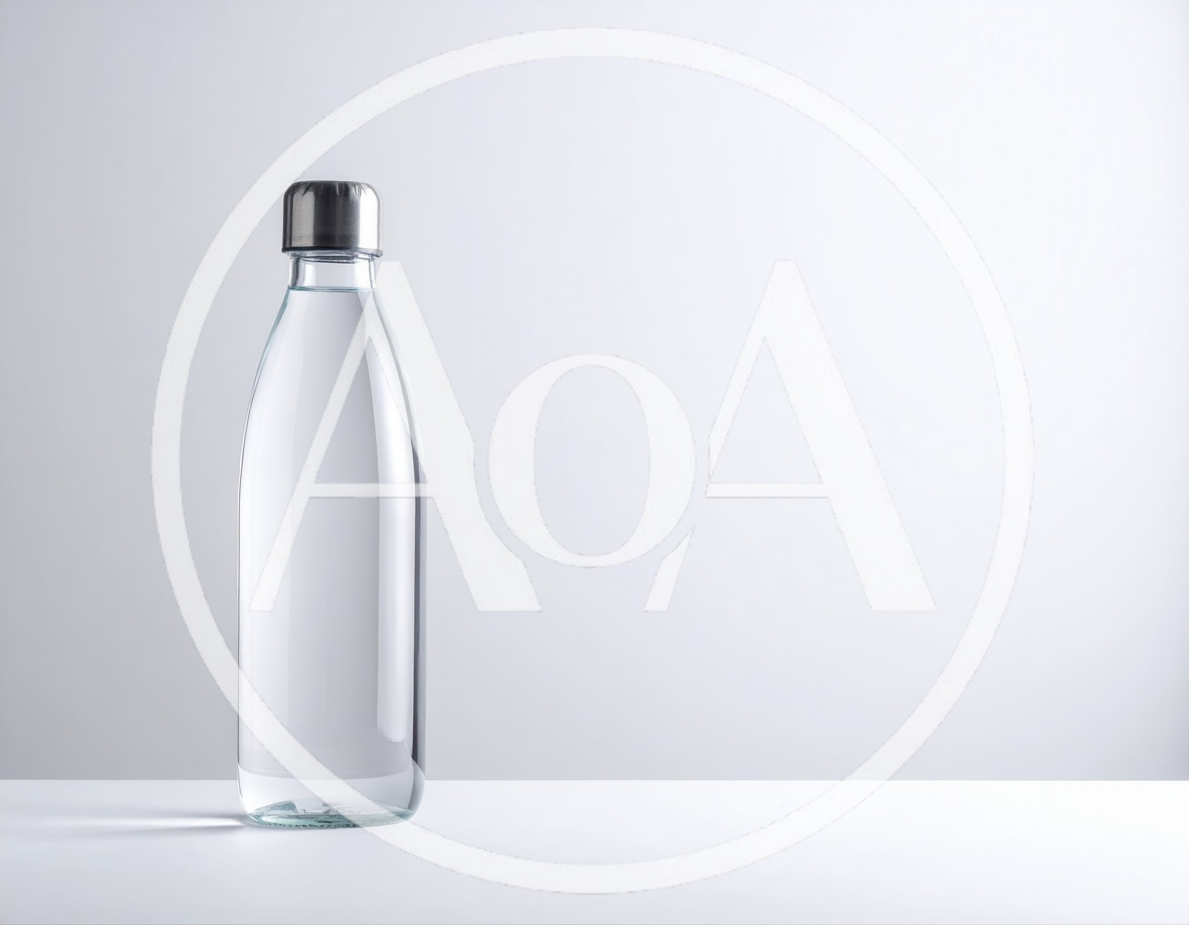 Clear Glass Water Bottle With Metal Cap
