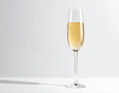 Single Champagne Flute With Sparkling Wine
