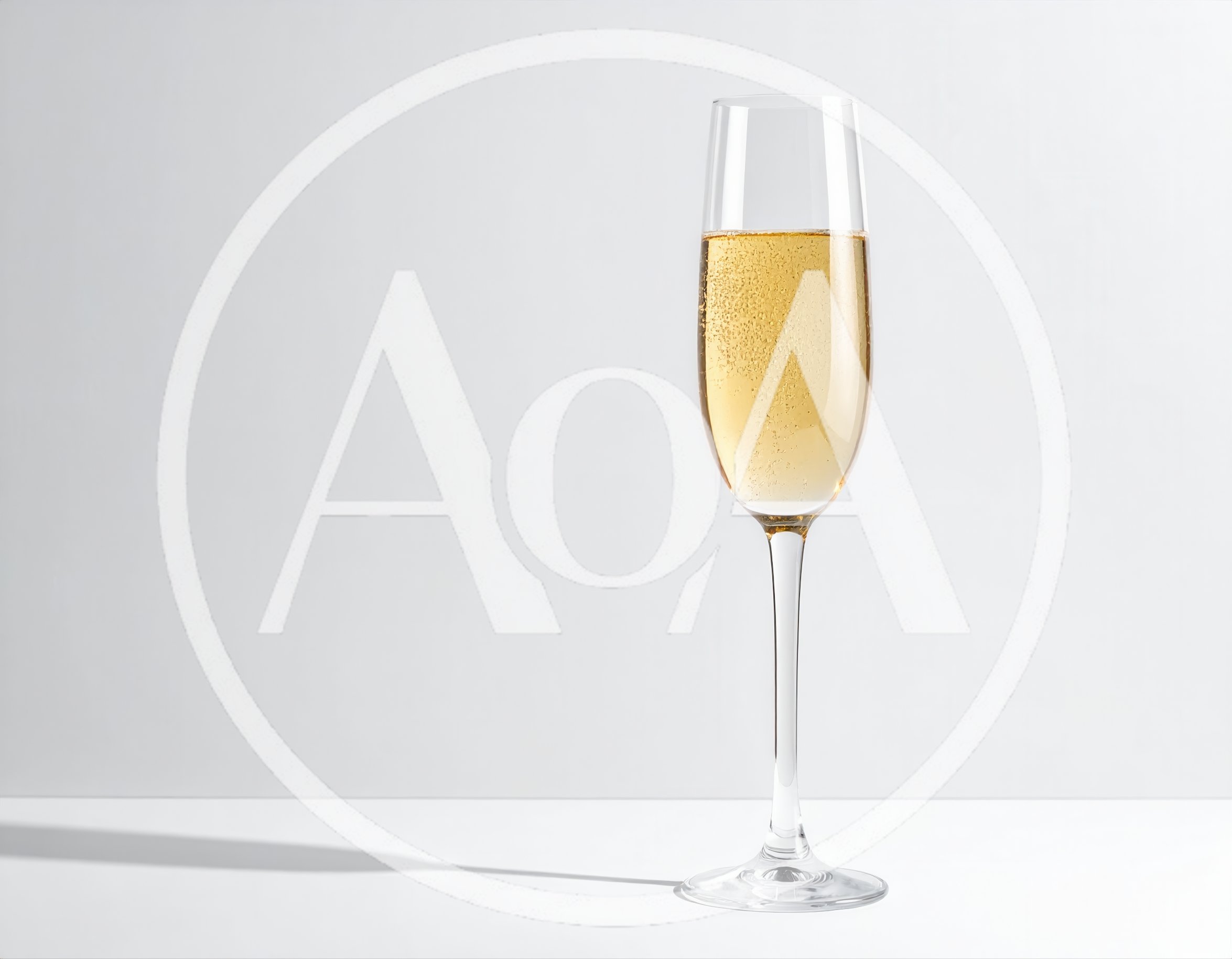 Single Champagne Flute With Sparkling Wine