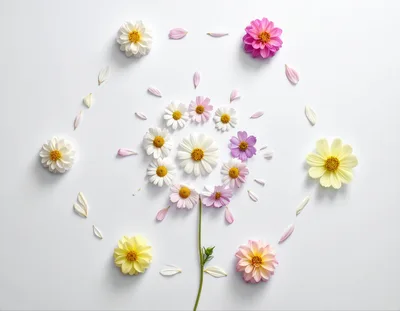 Floral Mandala Arrangement With Various Garden Flowers
