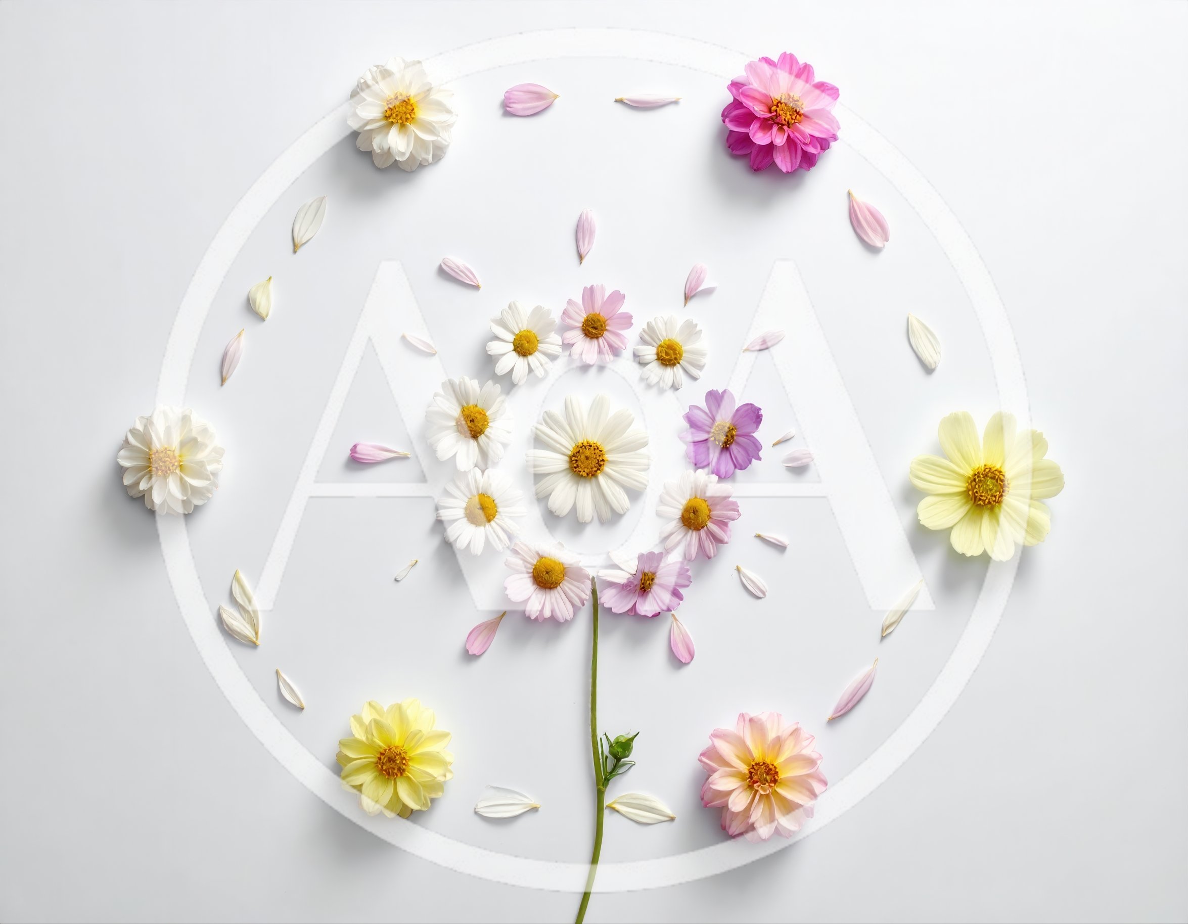 Floral Mandala Arrangement With Various Garden Flowers