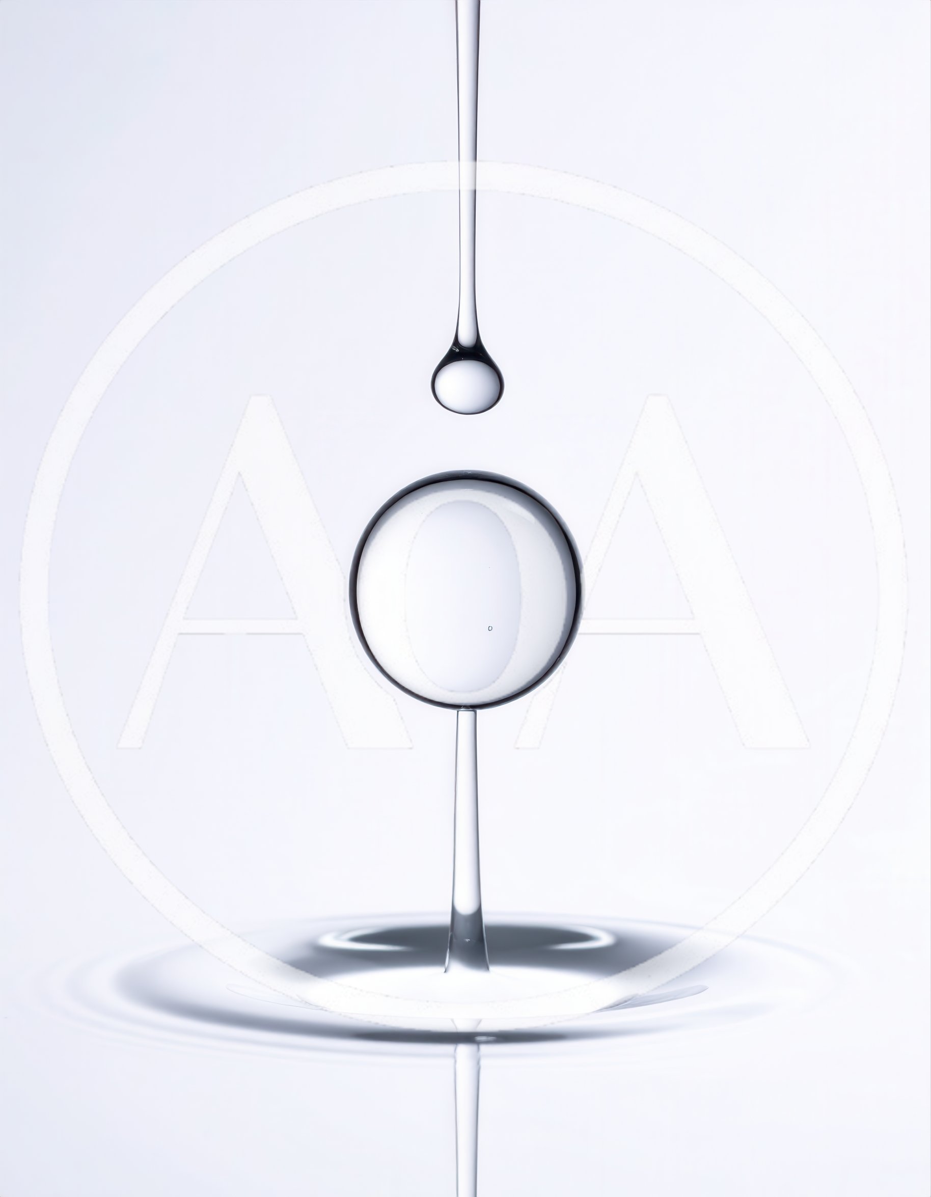 Macro Water Drop Collision With Ripples