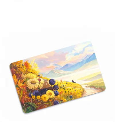 Artistic Illustration Of A Vibrant Mountain Meadow Landscape