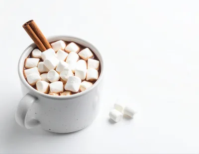 Hot Chocolate Mug With Marshmallows And Cinnamon