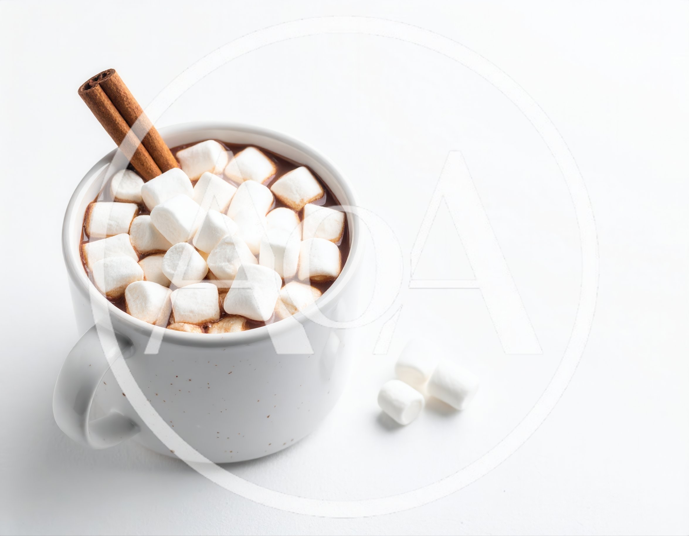 Hot Chocolate Mug With Marshmallows And Cinnamon