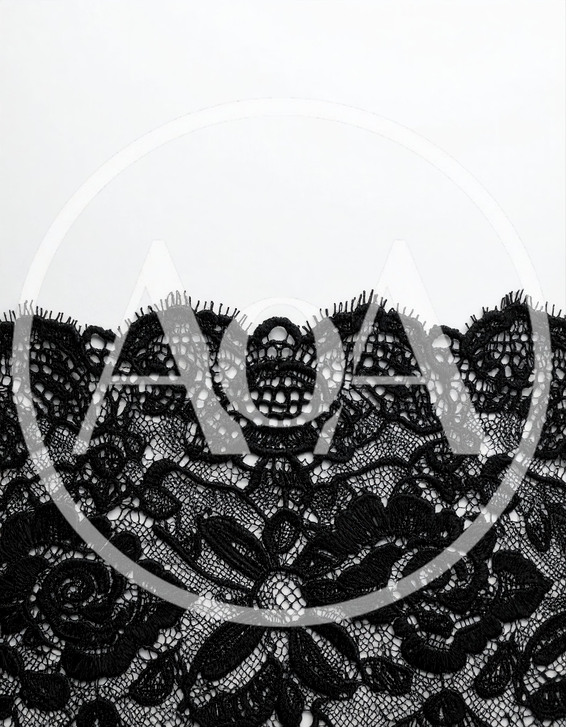 Black Floral Lace Fabric Texture