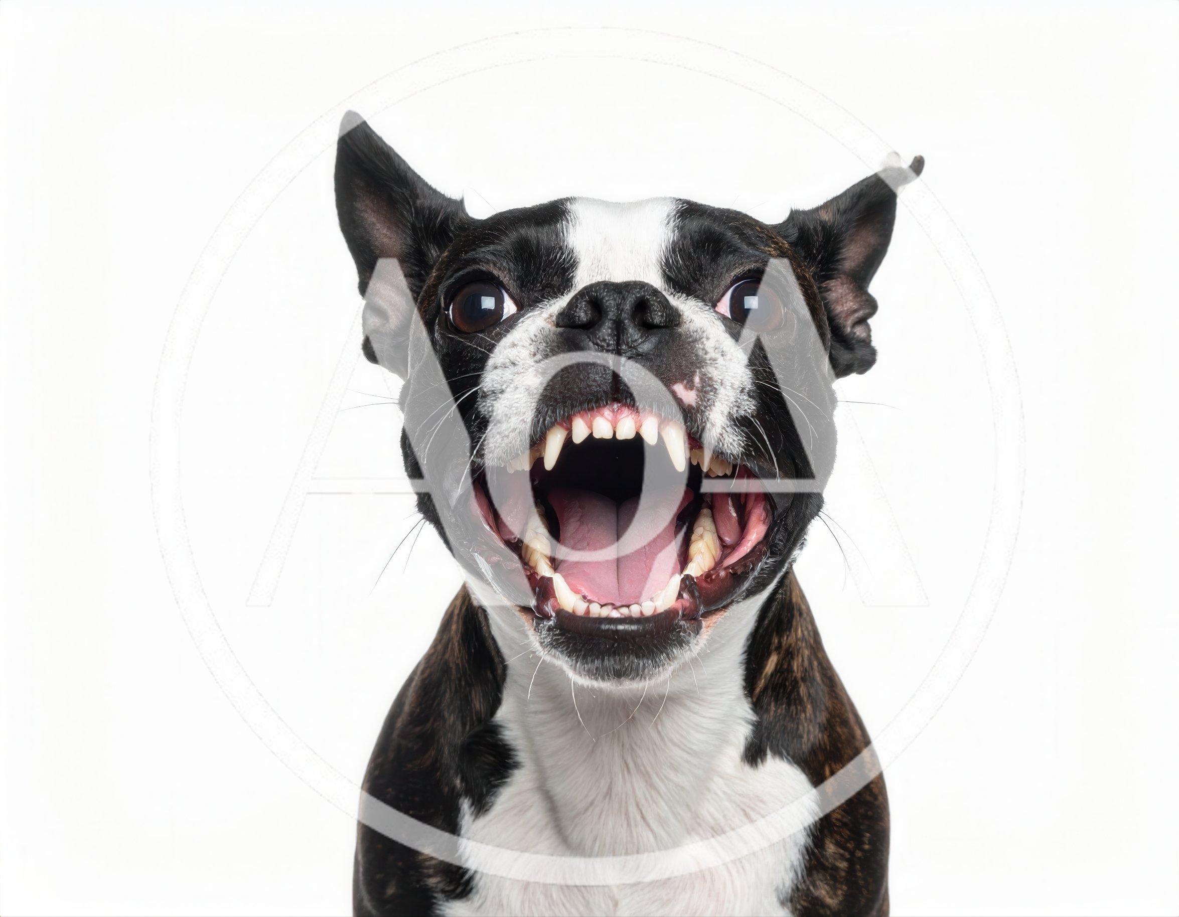 Boston Terrier Dog With Mouth Open