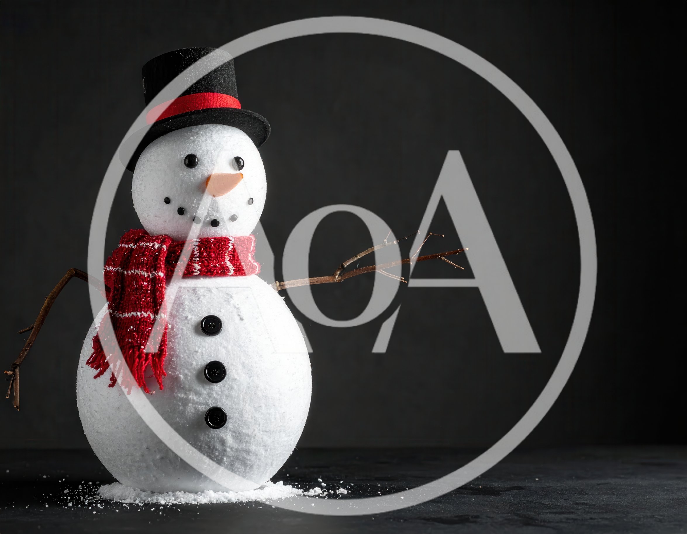 Festive Snowman Figurine With Scarf And Top Hat