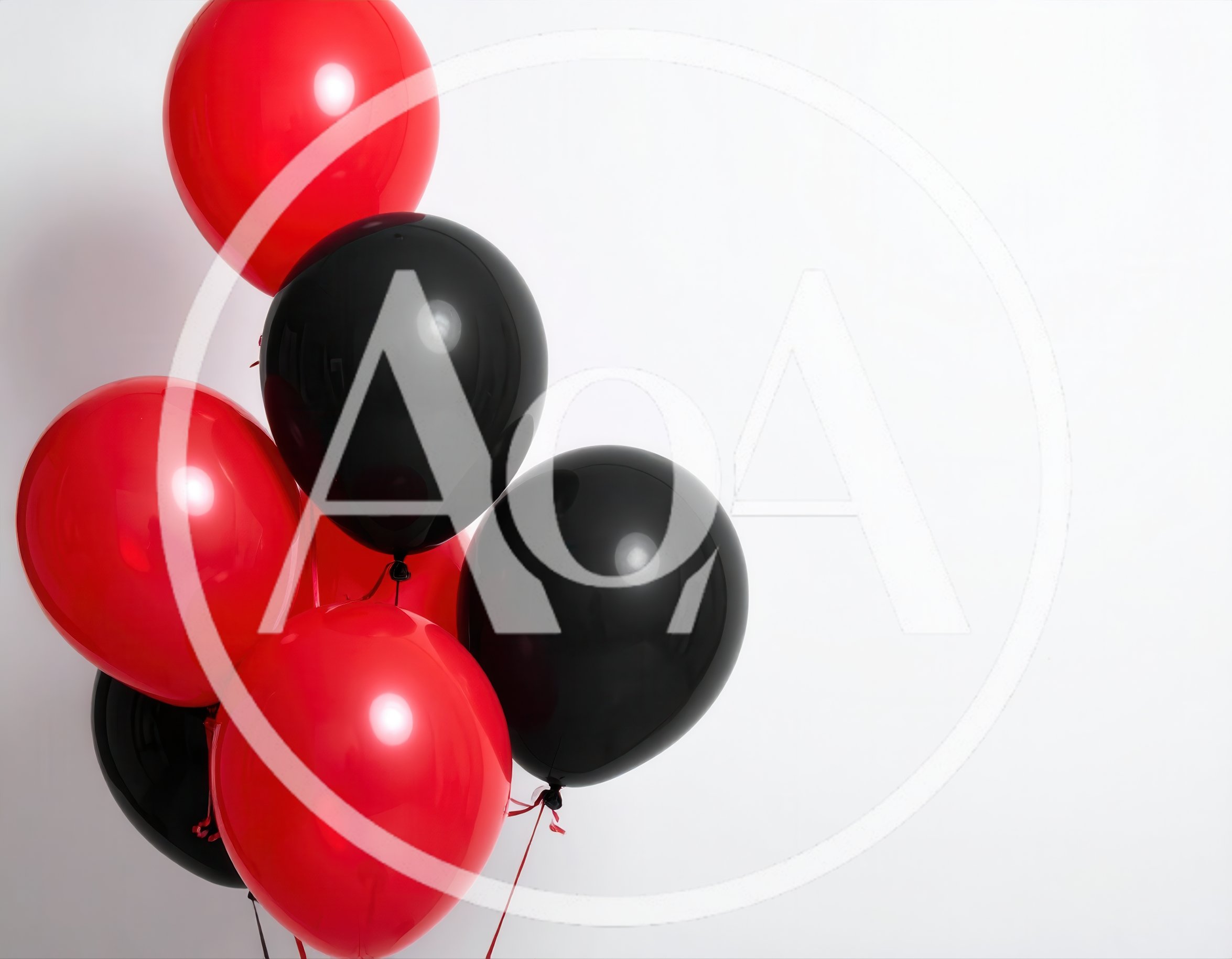 Bunch of Red and Black Balloons