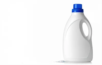 White Laundry Detergent Bottle With Powder