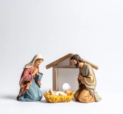 Nativity Scene Figurines of Mary Joseph and Baby Jesus
