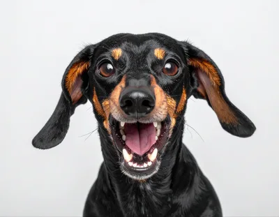 Portrait Of A Happy Dachshund Dog
