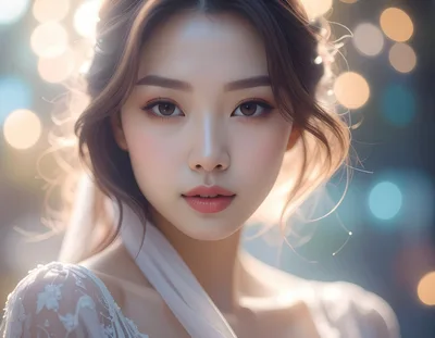 Portrait Of A Beautiful Young Asian Bride