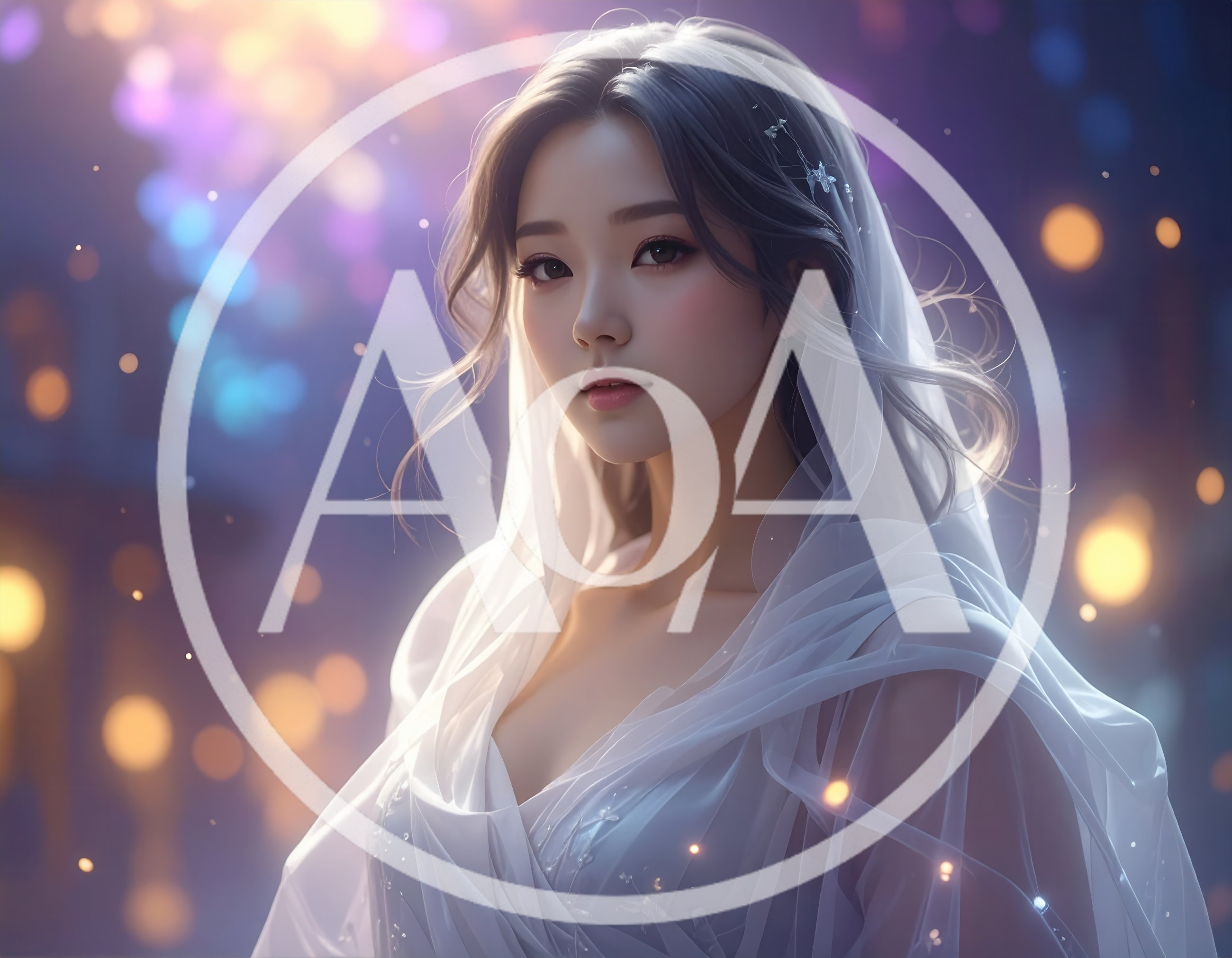 Portrait Of A Beautiful Young Woman In A Veil
