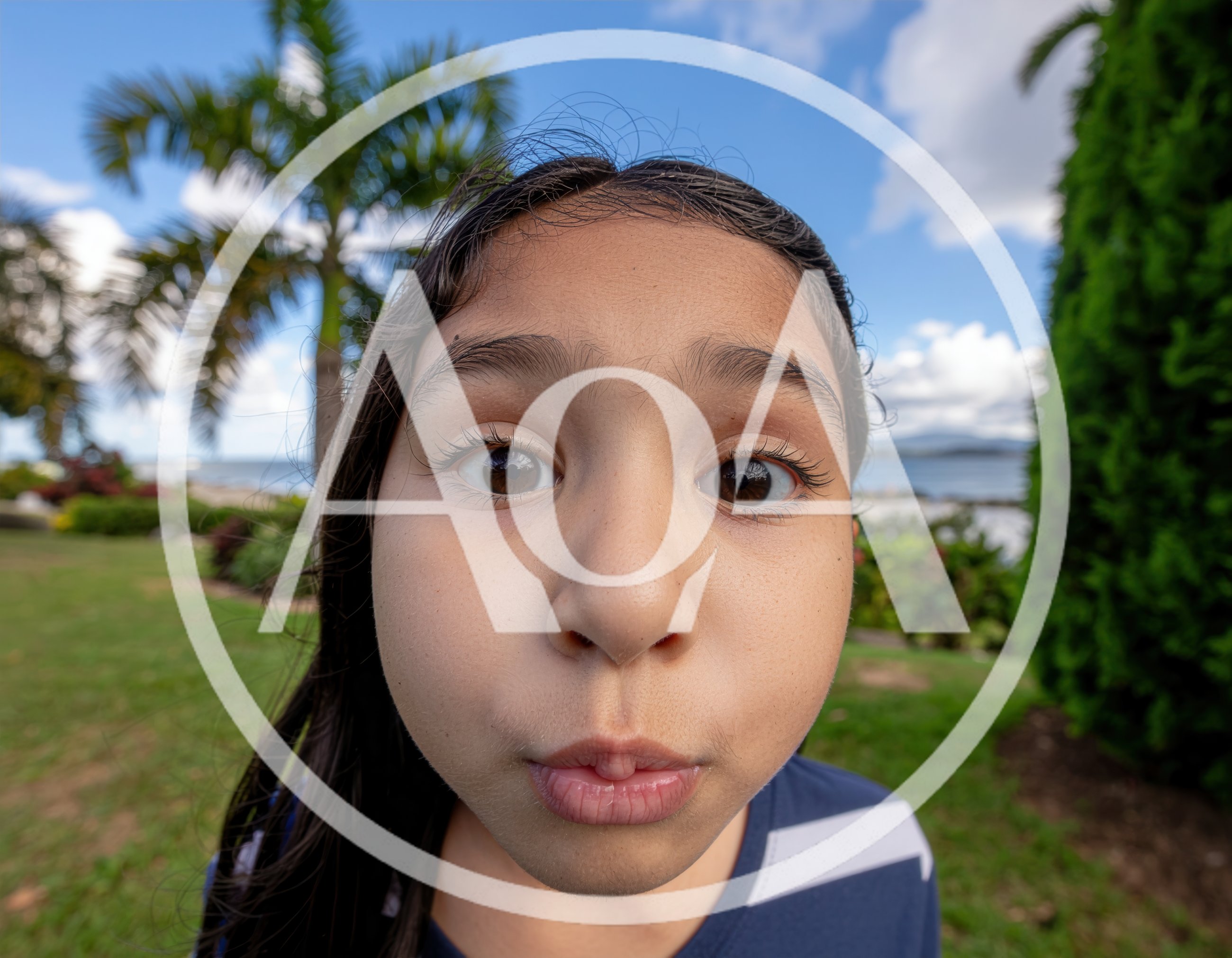 Close Up Portrait Of A Young Girl Making A Face