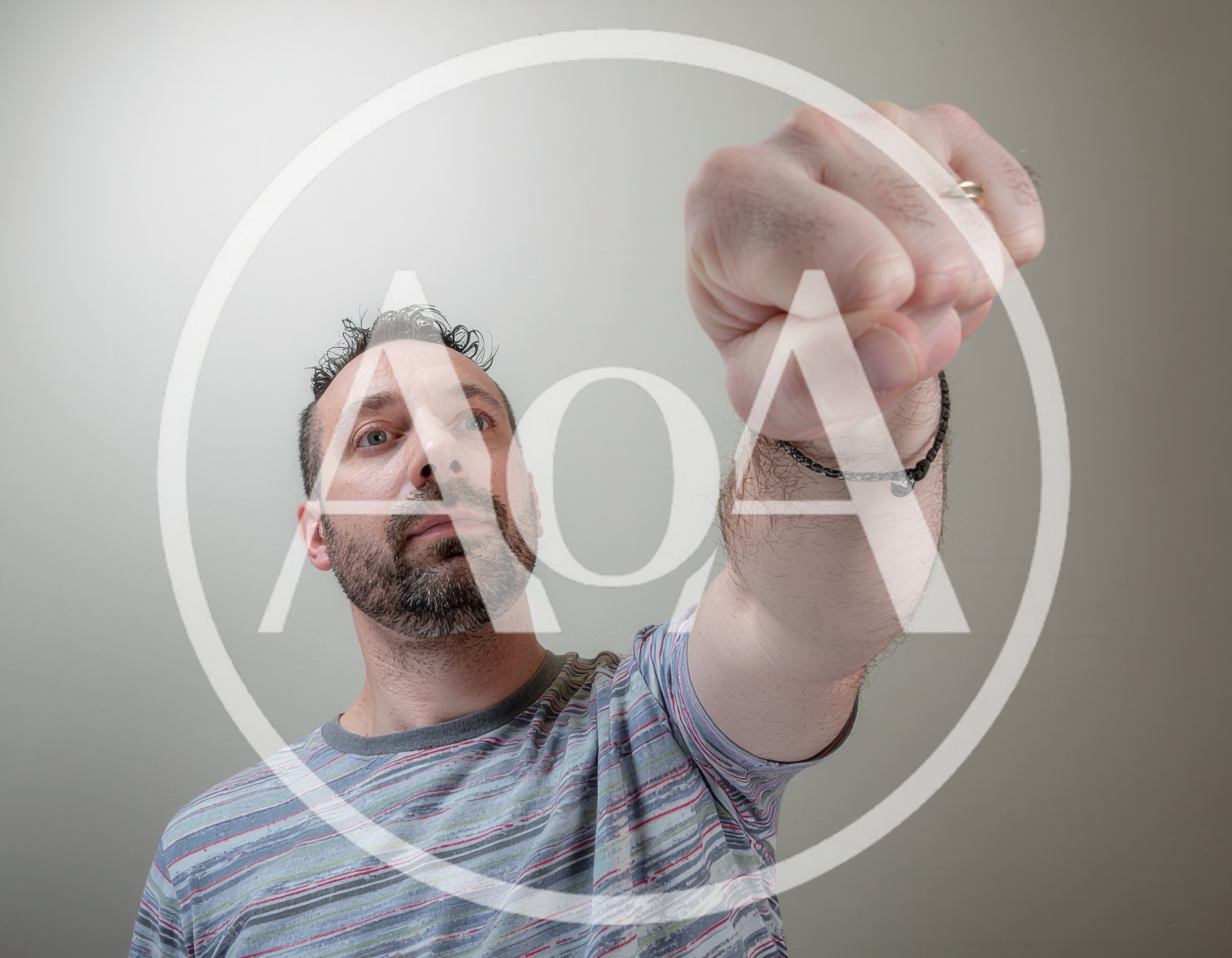 Man Holding Fist Forward In Determination