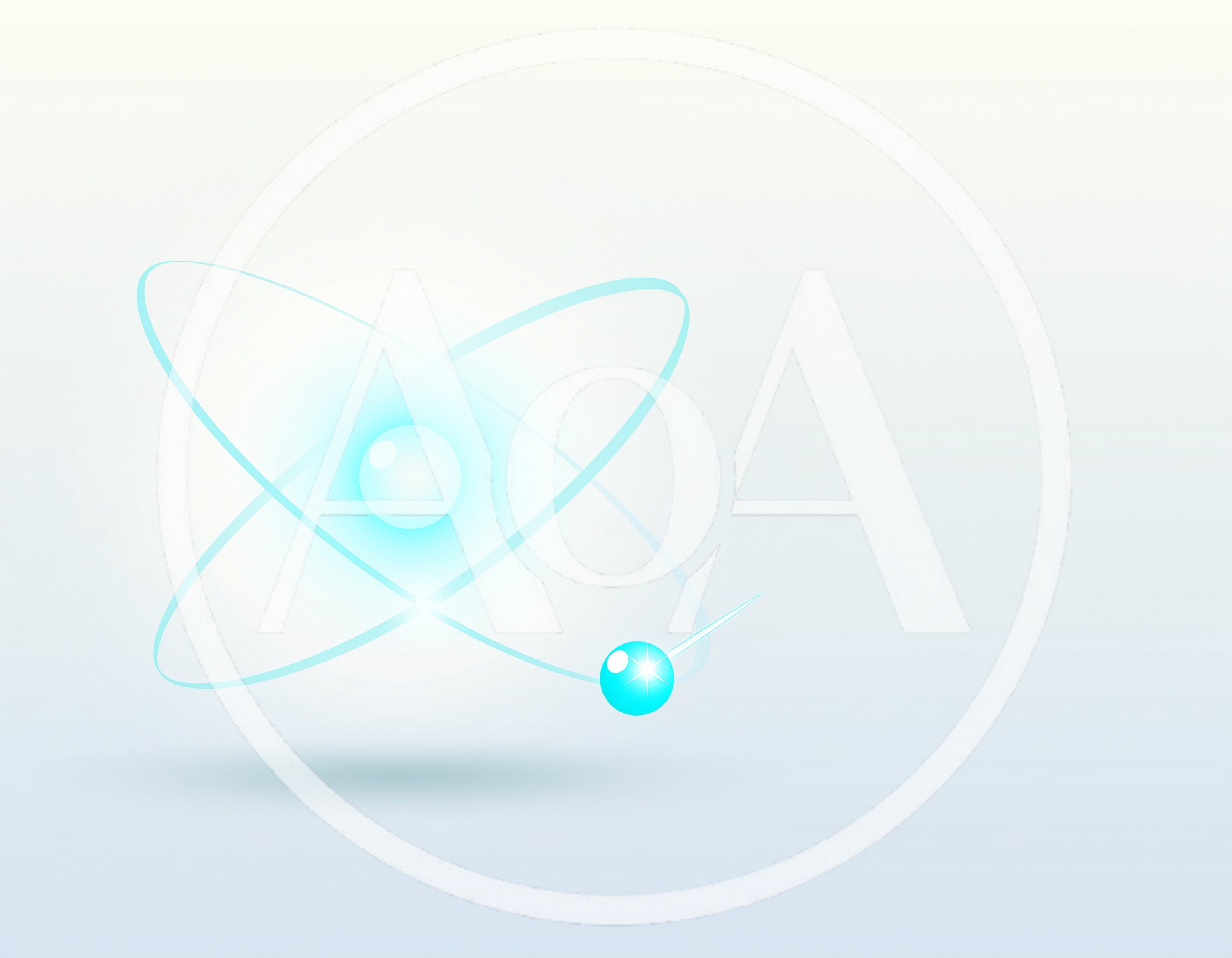 Abstract 3D Atom Model With Glowing Electron Orbit