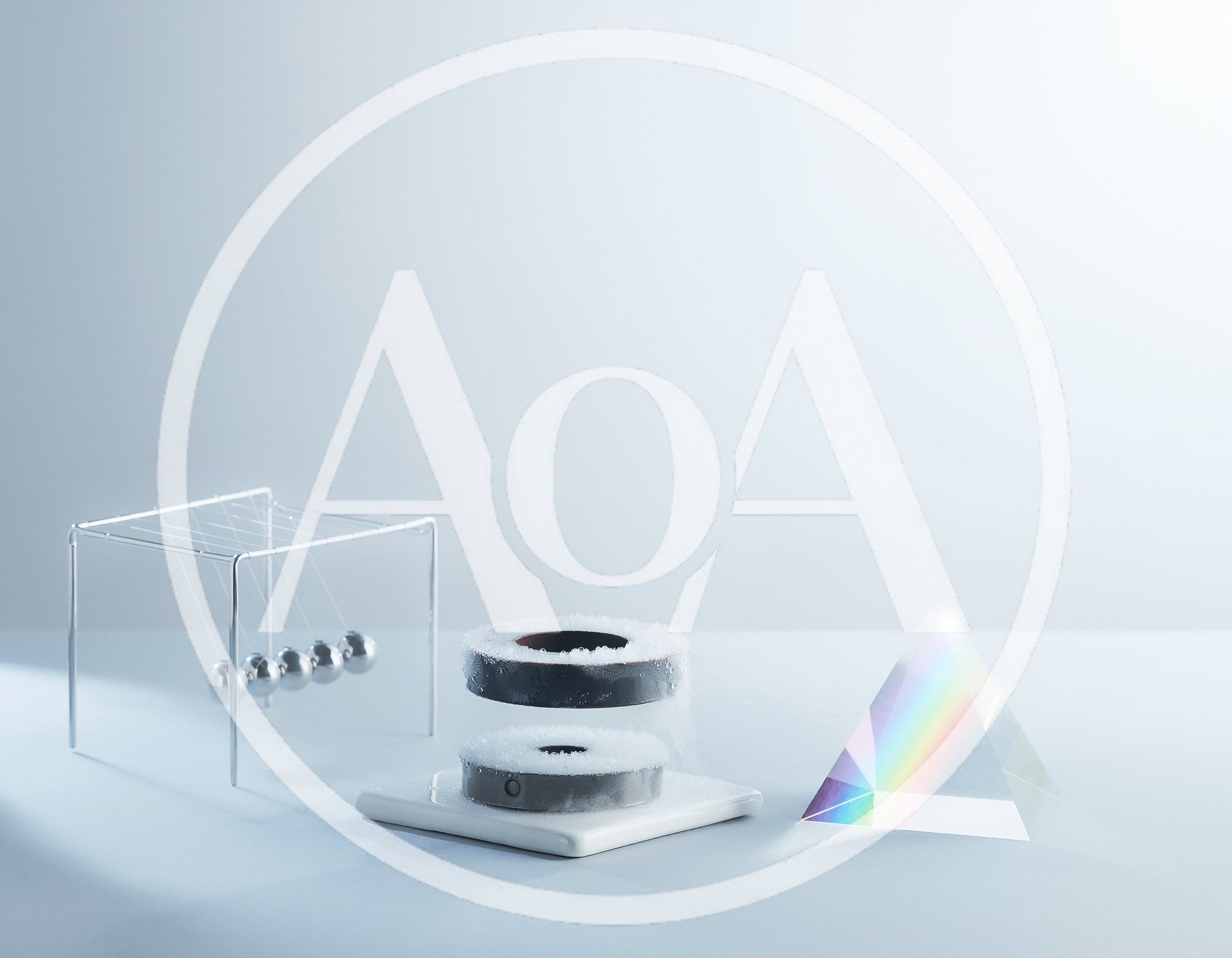 Scientific Objects Including Levitation Experiment And Prism