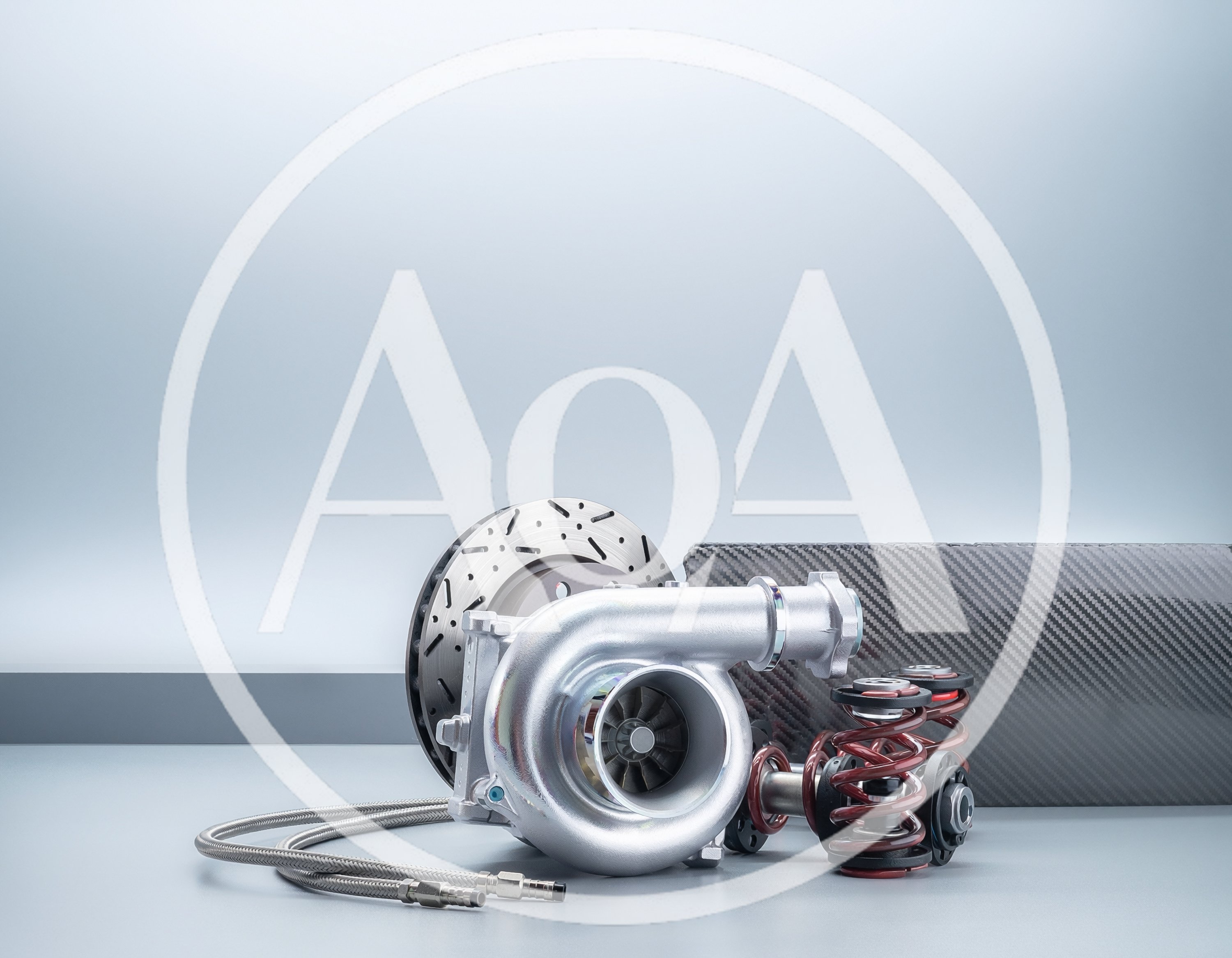 Automotive Performance Parts Including Turbocharger and Brake Rotor