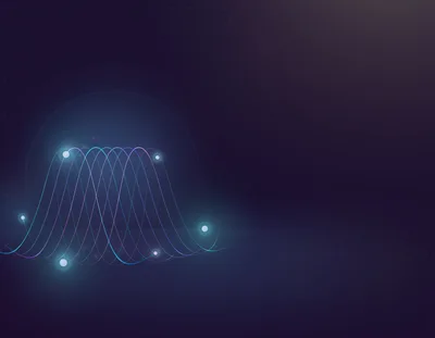 Abstract Digital Waveform Visualization with Glowing Nodes