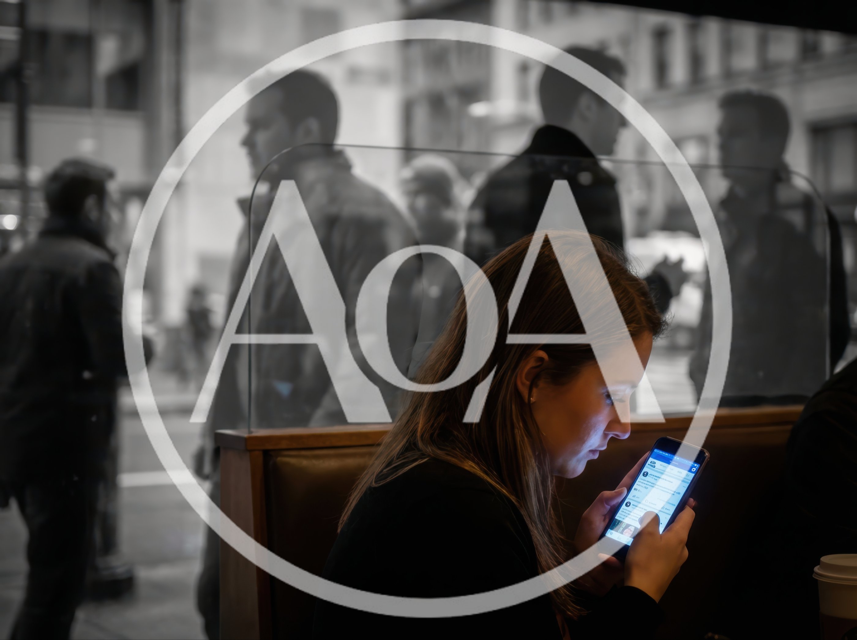 Young Woman Using Smartphone In A Cafe
