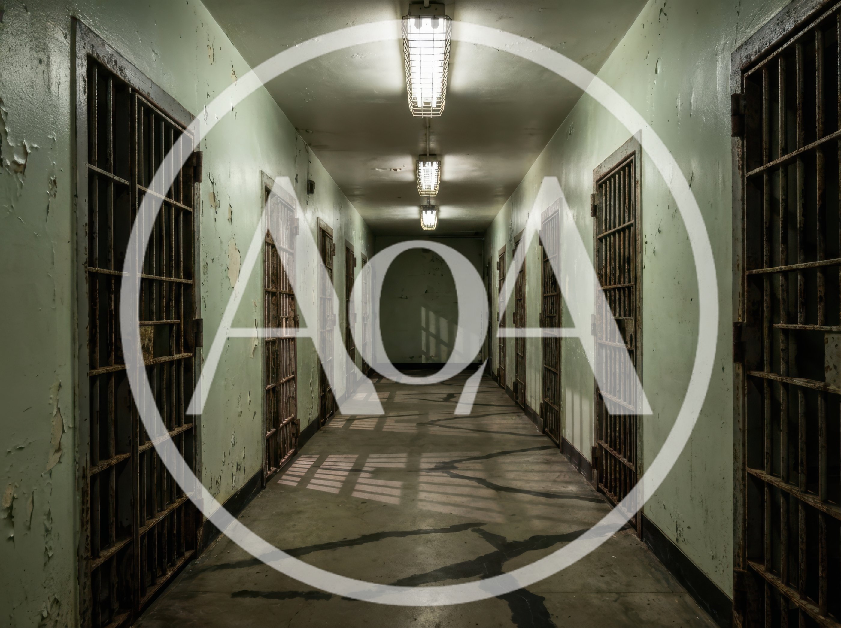 Abandoned Prison Cell Block Corridor
