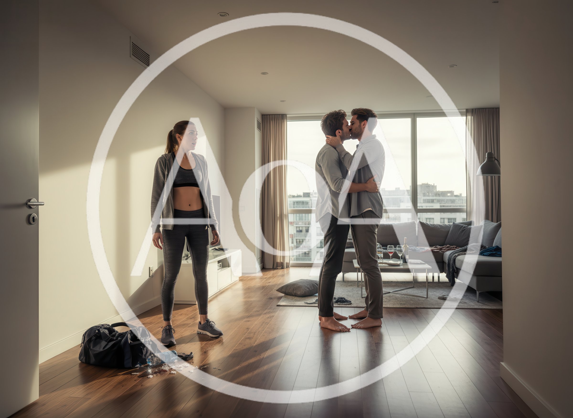 Woman Discovering Her Partner Cheating With Another Man