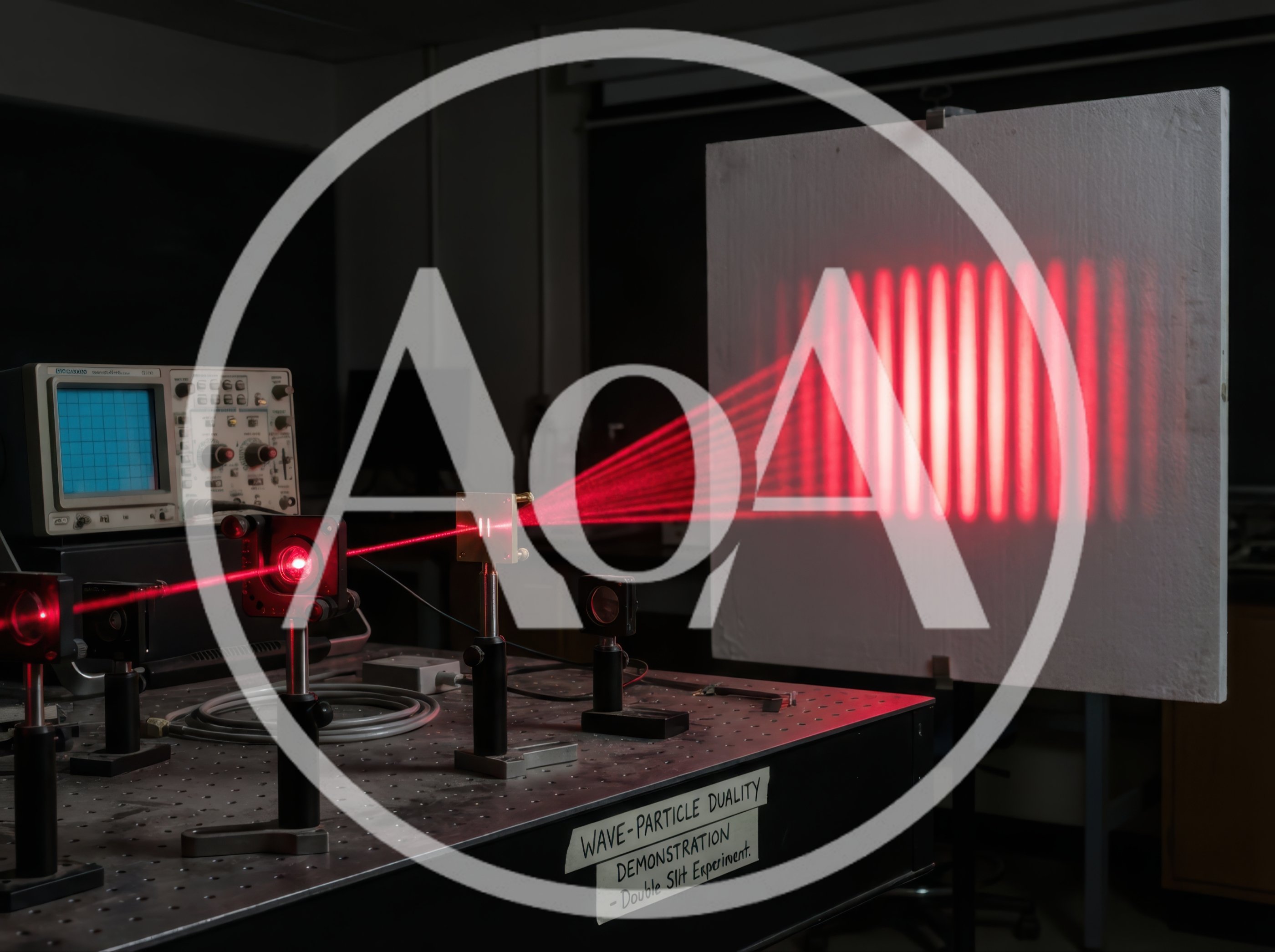 Double Slit Experiment Demonstrating Wave Particle Duality