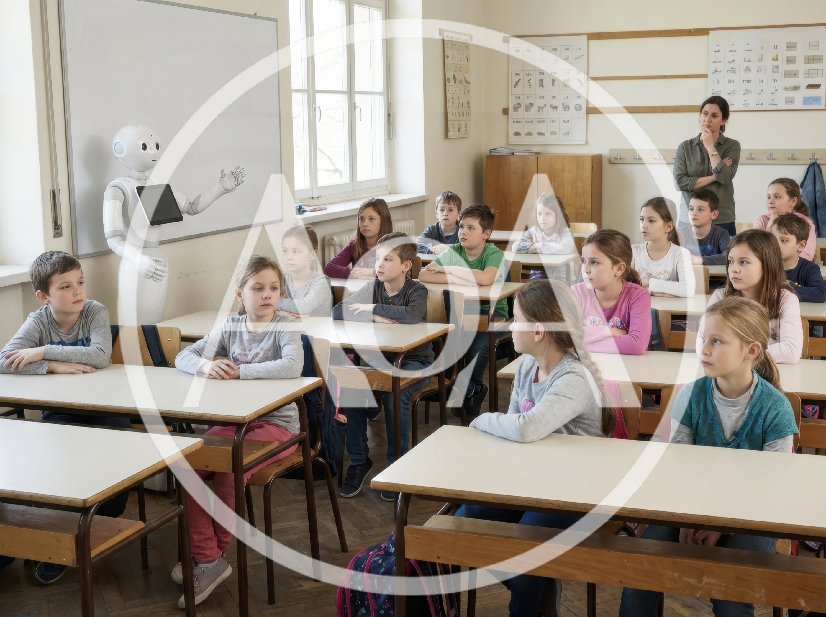 Humanoid Robot Teaching Students in a Classroom