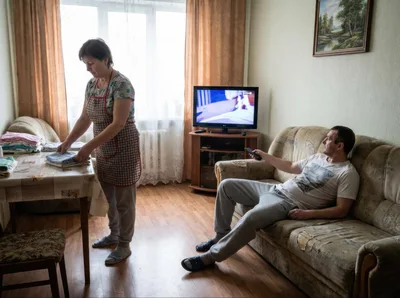 Middle Aged Couple In Living Room
