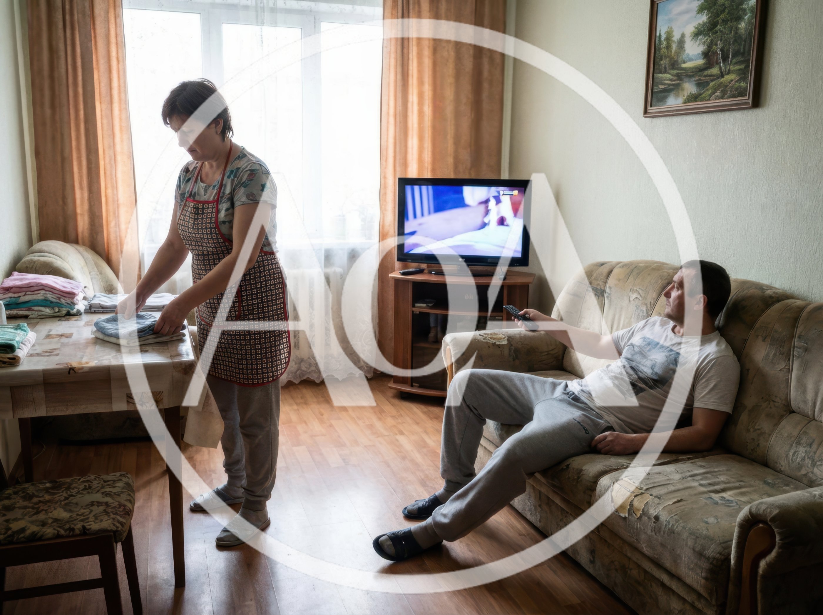 Middle Aged Couple In Living Room