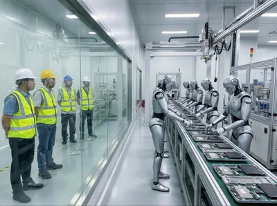 Human Supervisors Observing Robotic Assembly Line