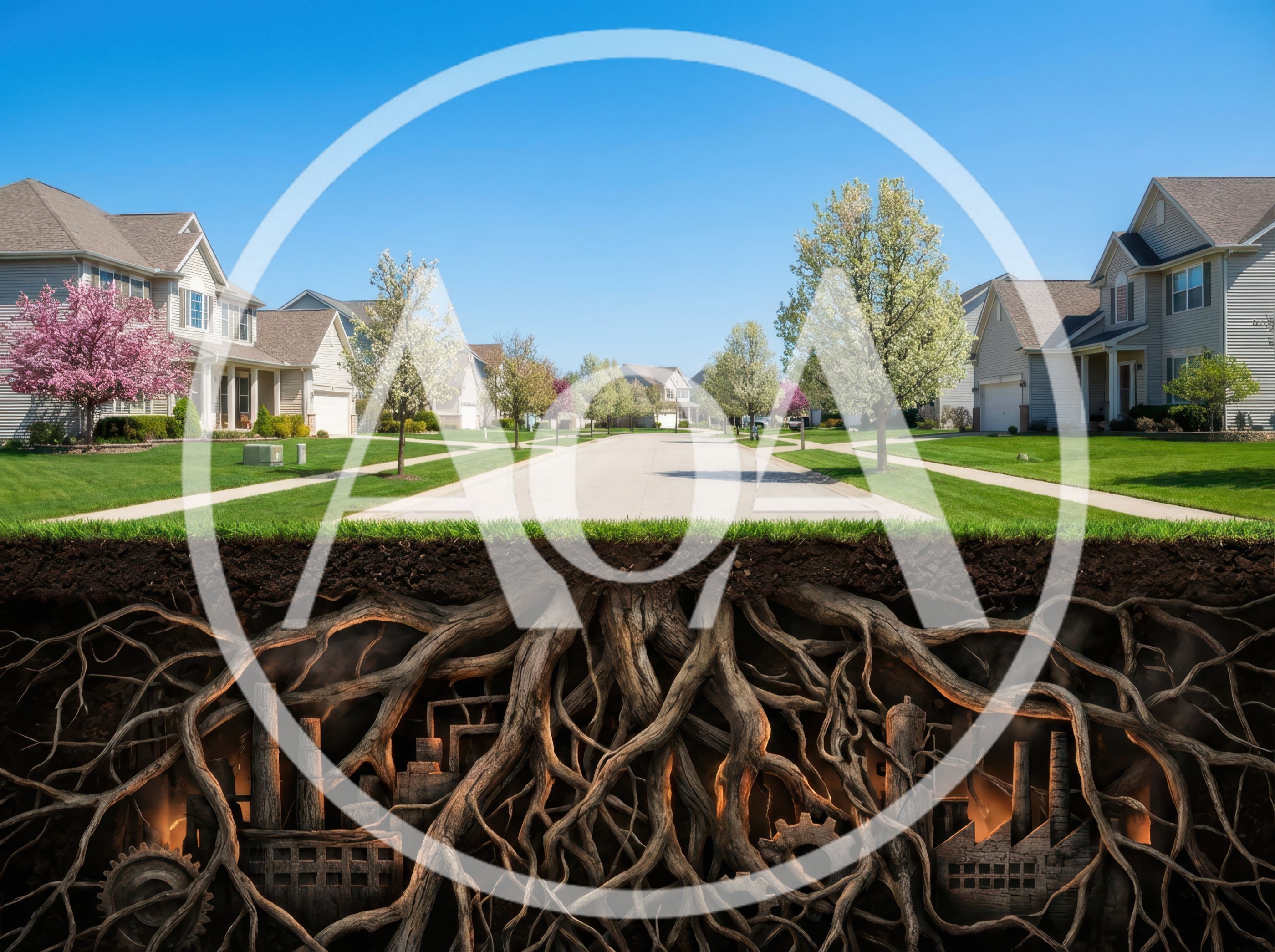 Suburban Neighborhood With Industrial Roots Underground